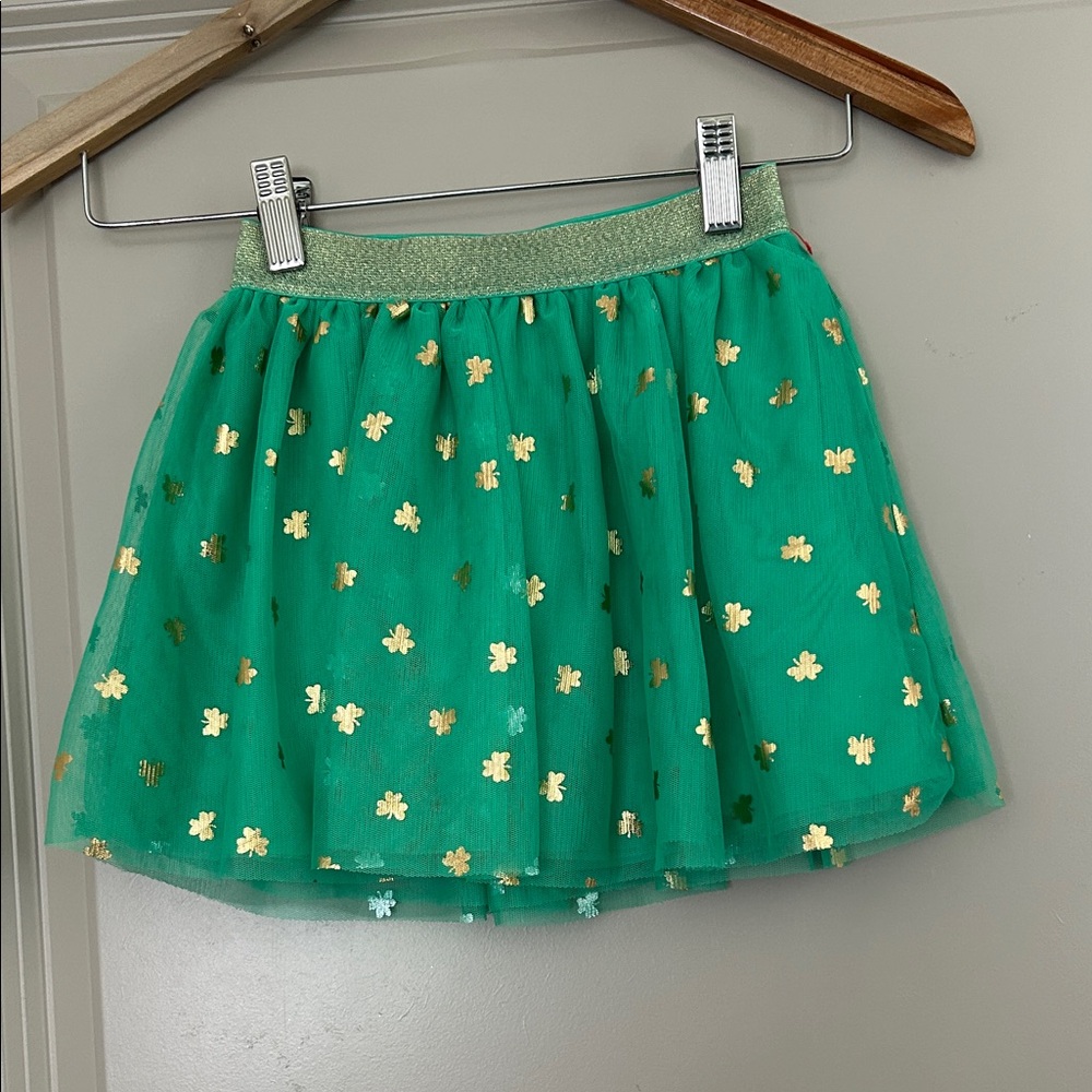 Cat & Jack Green and Gold Mini Skirt